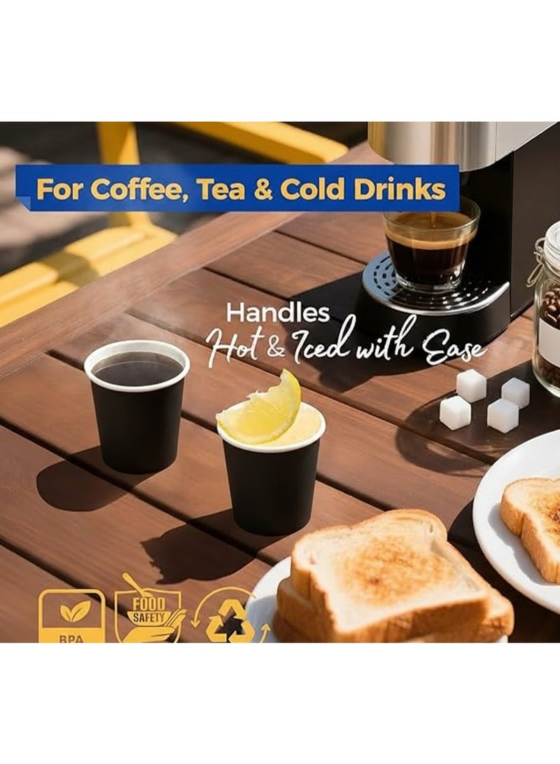 100 Pcs Disposable Coffee Paper Cups for Espresso, Tea, Coffee Suitable for Party and Travel Multicolor and Graphic Cups Suitable for Coffee Shops, Restaurants, Offices and Special Occasions - Image 4